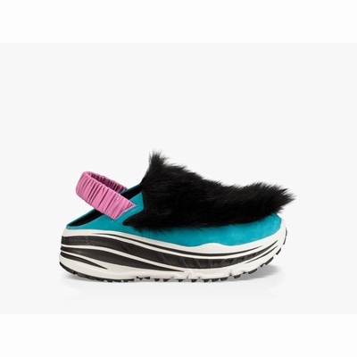 Tenis UGG Fluffy Runner Mulher Pretas | PT-TBZXH